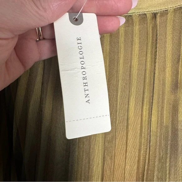 Anthropologie Geisha Designs Multicolor Pleated A-Line Skirt tulle Sela Midi - Picture 5 of 11